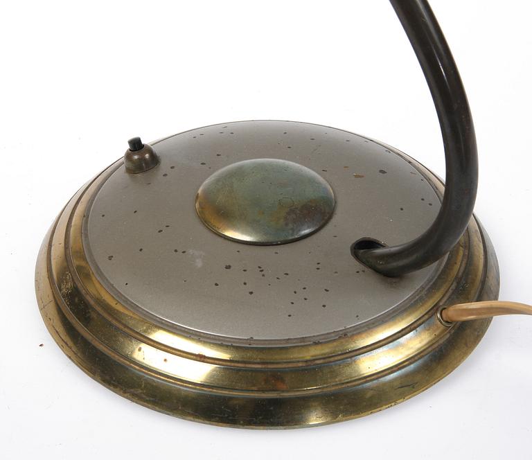BORDSLAMPA, sk Helo-lampa, metall, 1930/1940-tal.