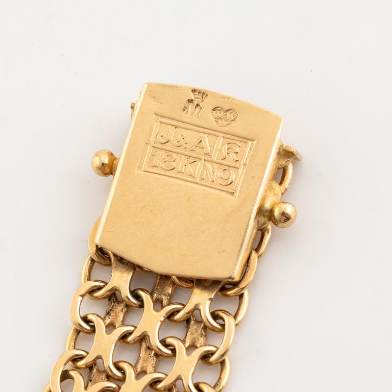 Armband, 18K guld, x-länk.