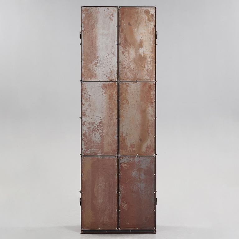 Jonas Bohlin, A Jonas Bohlin stained oak and patinated steel cabinet 'Slottsbacken', Källemo, Sweden circa 1987.