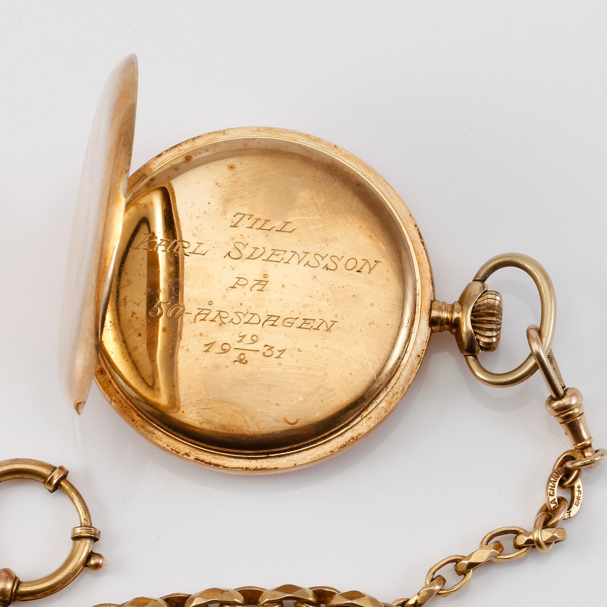FICKUR, 14K guld, Alpina, 1900-talets första hälft.