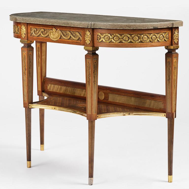 Konsolbord, utfört i Georg Haupts art, omkring år 1900, Gustaviansk stil.