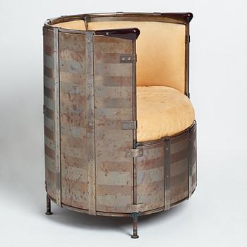 Mats Theselius, an easy chair, "Älgskinnsfåtöljen", Källemo, Sweden post 1991.
