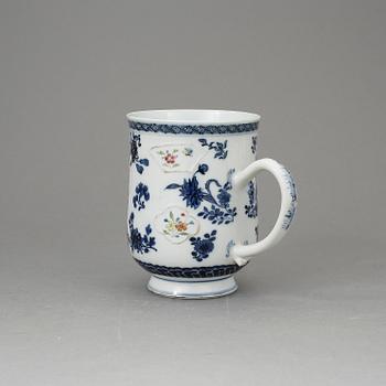 MUGG, porslin, Qianlong, Kina 1700-tal.