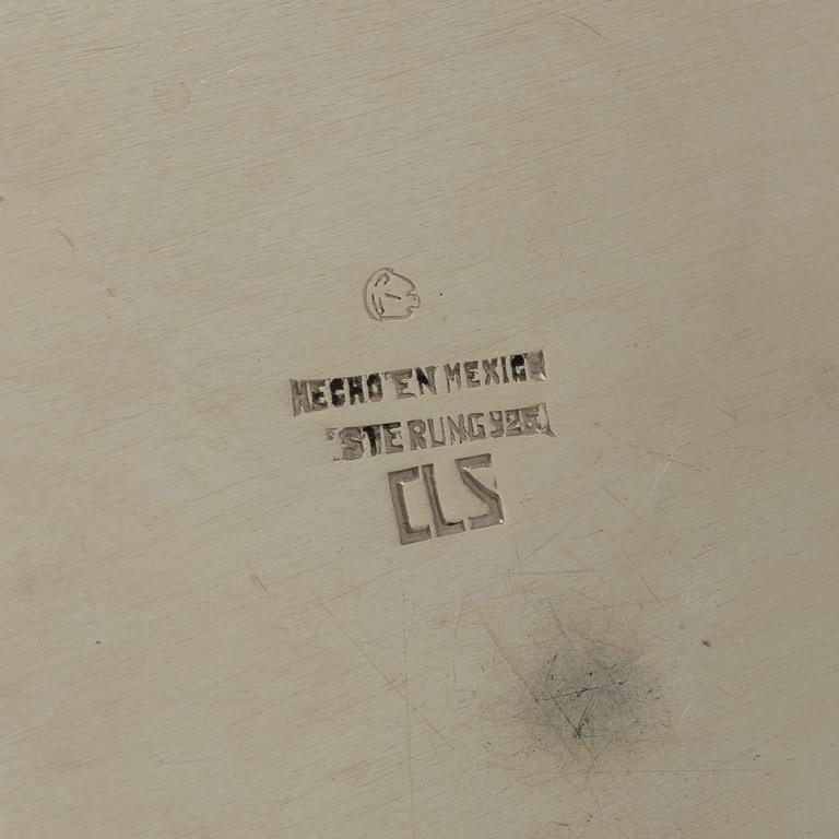 Bowl/jardinière, sterling silver, Mexico, second half of the 20th Century.