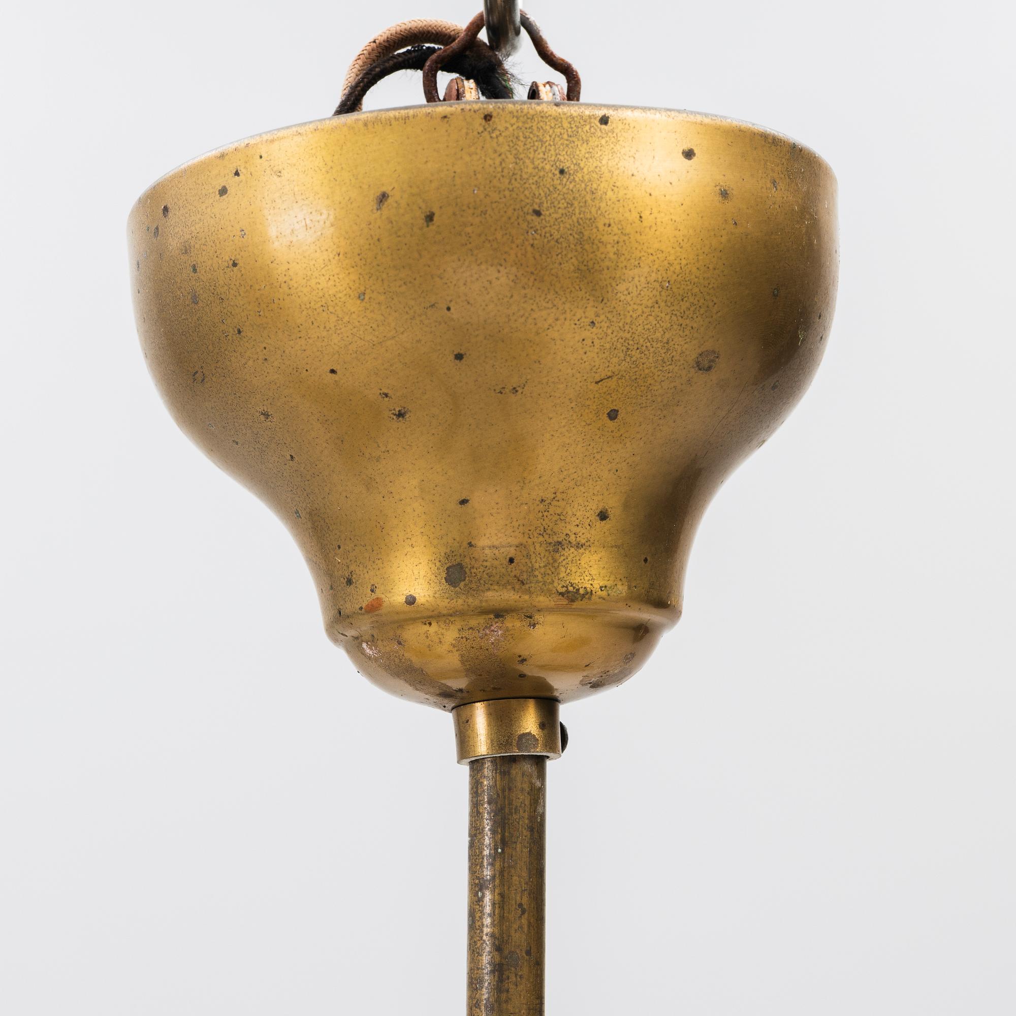 Einar Bäckströms Metallvarufabrik, Chandelier, model 4834/6, mid-20th century, Gustavian style.