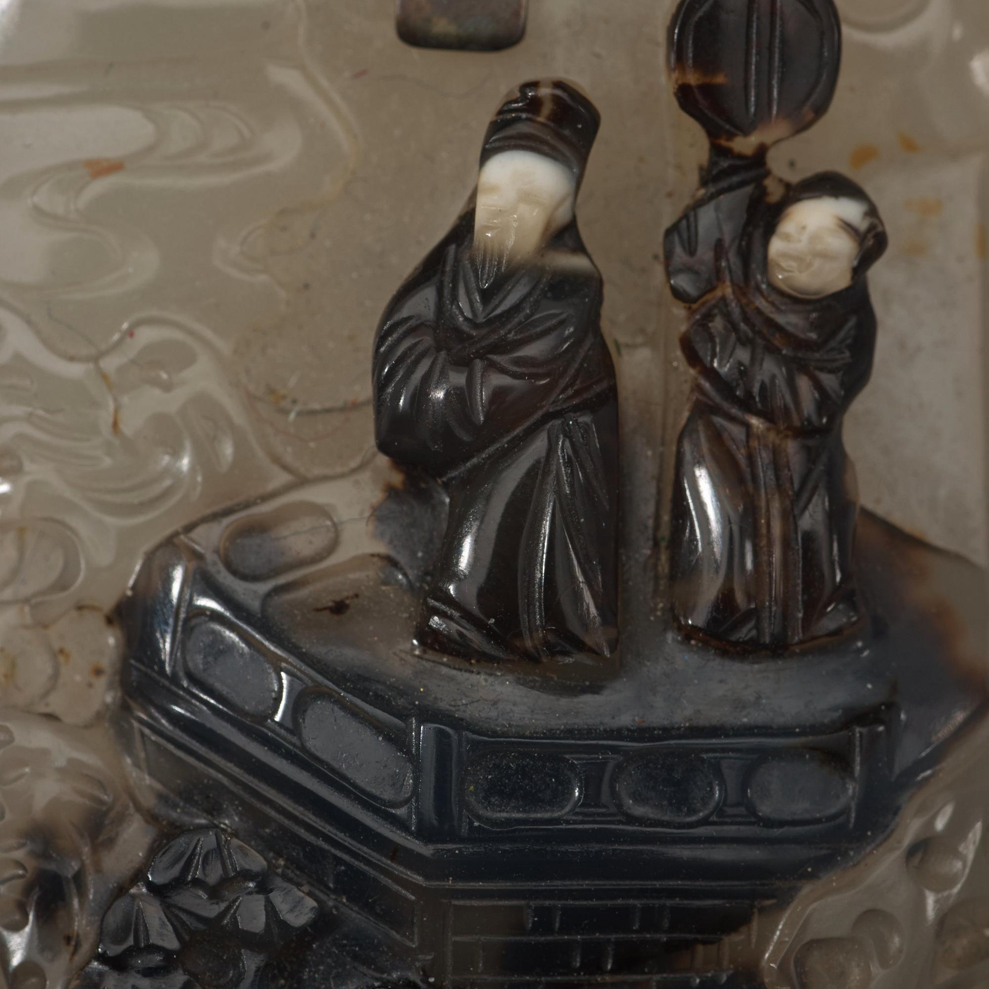 HÄNGE, dendrisk kvarts, Qingdynastin, 1800-tal.