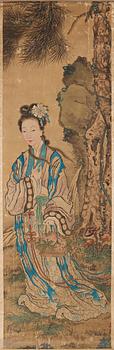 634. A hanging scroll, ink and color on paper, Qing dynasty.