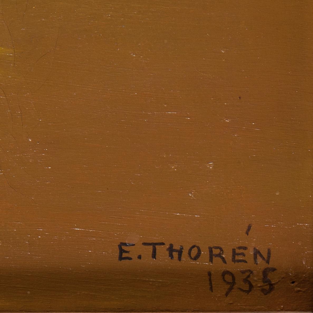 ESAIAS THORÉN, duk, signerad E. Thorén och daterad 1935.