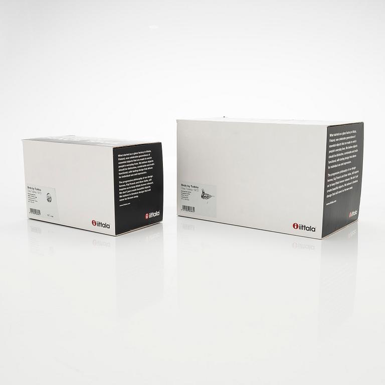 Oiva Toikka, vuosilintu ja muna 2014, "Leppärastas", signeerattu O. Toikka Nuutajärvi.