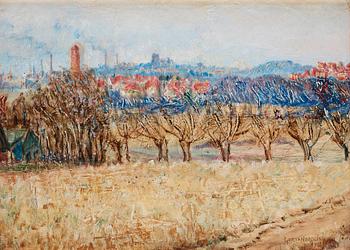 572. Gerda Nordling, Franskt landskap.