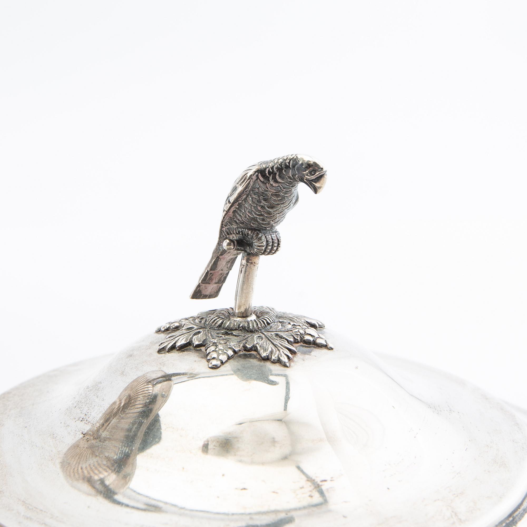 Berndt Erlandsson strösockerskålar ett par Empire-stil silver Karlskrona 1912.