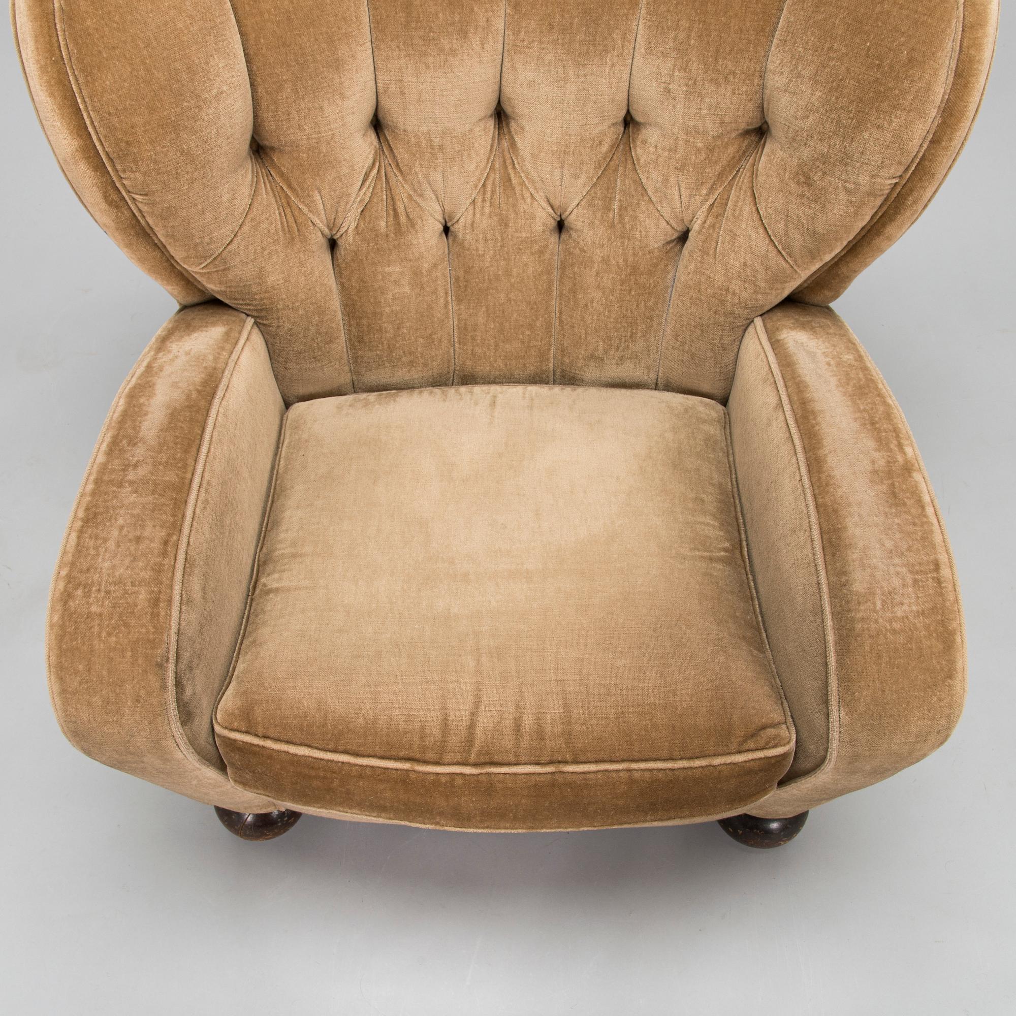 Märta Blomstedt, fåtölj, Aulanko-modellen. Formgiven 1939.