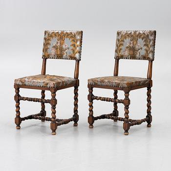 Chairs, a pair, Baroque style, circa 1900.