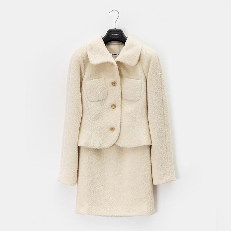 Jil Sander, a wool jacket and skirt, size 36.