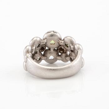 Ole Lynggaard, ring "Bubble/Bubbles" 18K white gold, diamonds and coloured gemstones, design Charlotte Lynggaard.