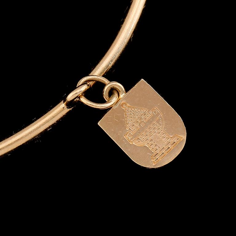 ARMBAND, 18K guld, Smederna Sellin, Ateljé Te Boon, 2004. Vikt ca 16 g.