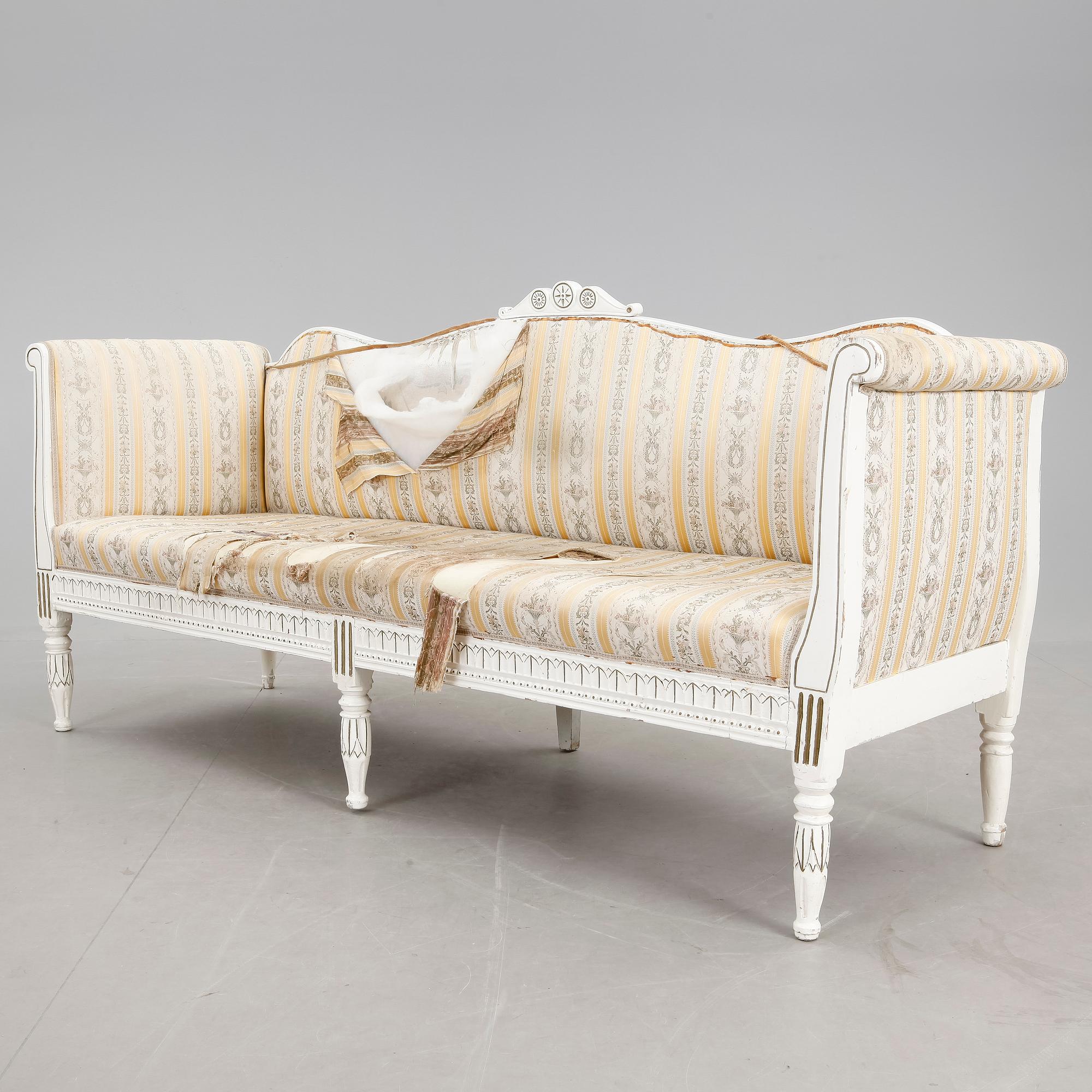 SOFFA, gustaviansk stil, 1800-tal.