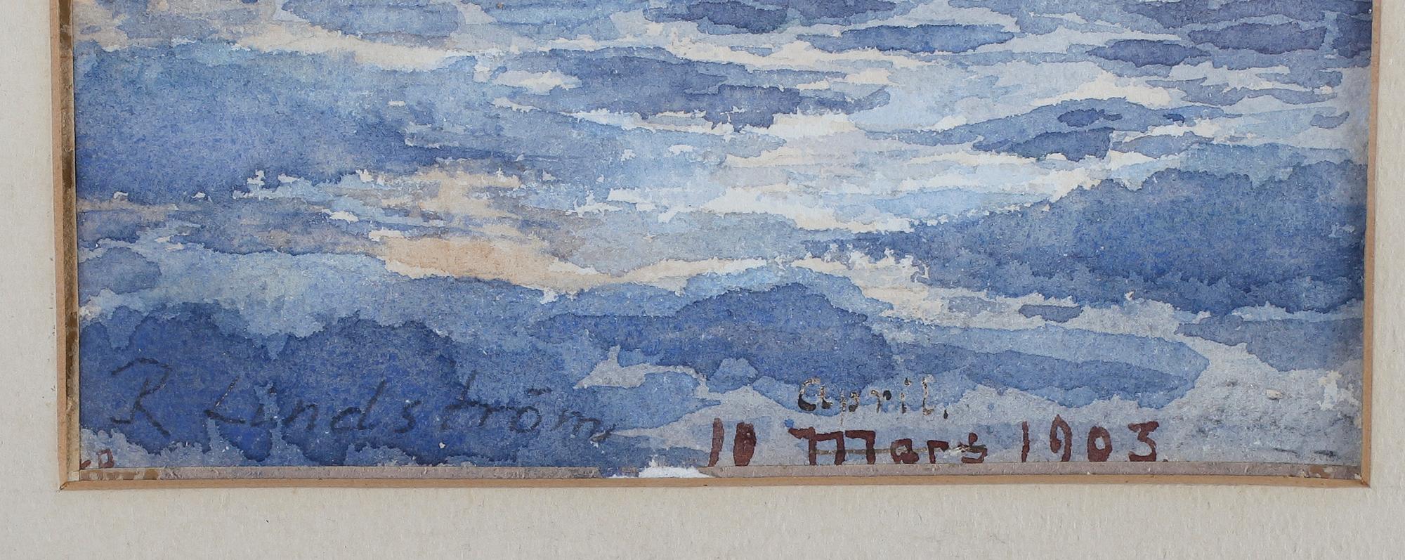 RIKARD LINDSTRÖM, akvarell, signerad och daterad 1903.