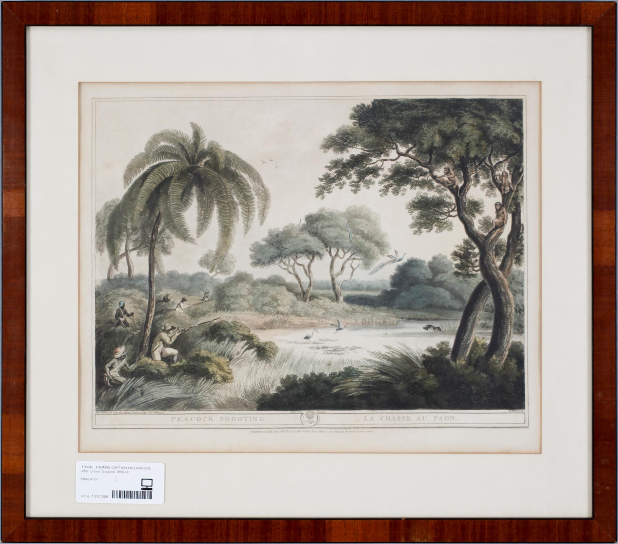 THOMAS CAPTAIN WILLIAMSON, efter, gravyr, England 1800-tal.