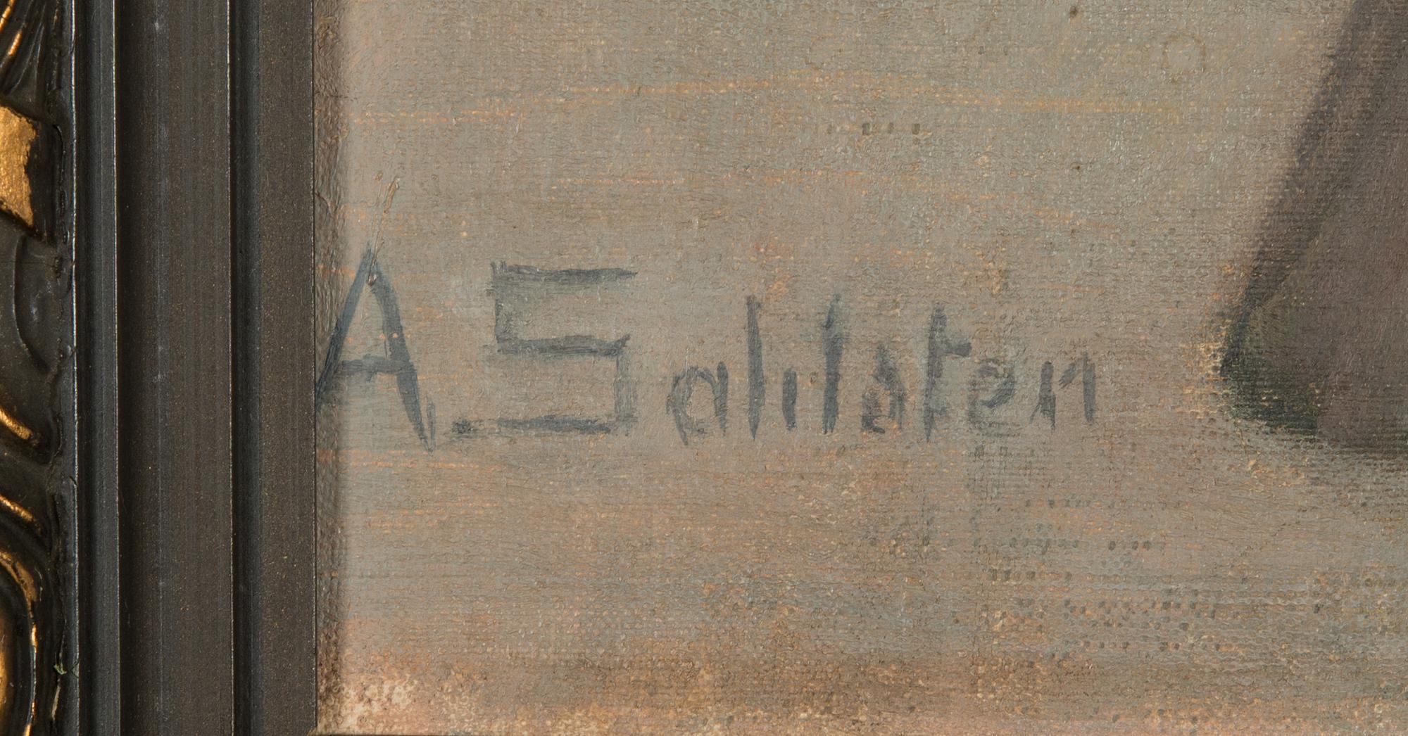 Anna Sahlsten, oil on board, signed.
