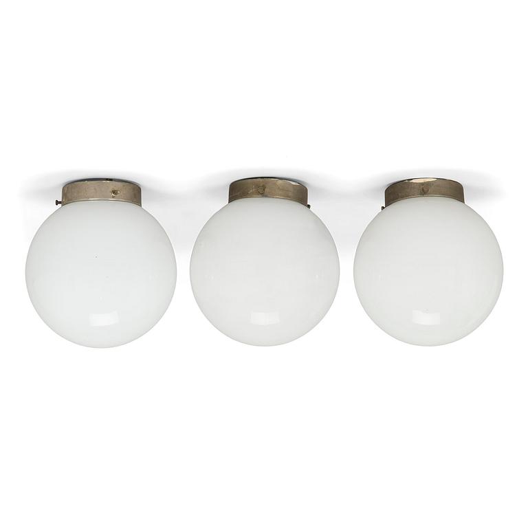 Paavo Tynell, a set of three 1930s ceiling lamps '2008' for Taito Oy.