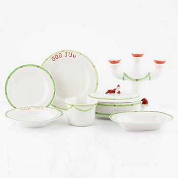 A Christmas Dinner Porcelaine Service, "God Jul", Gustavsberg. (51 pieces).