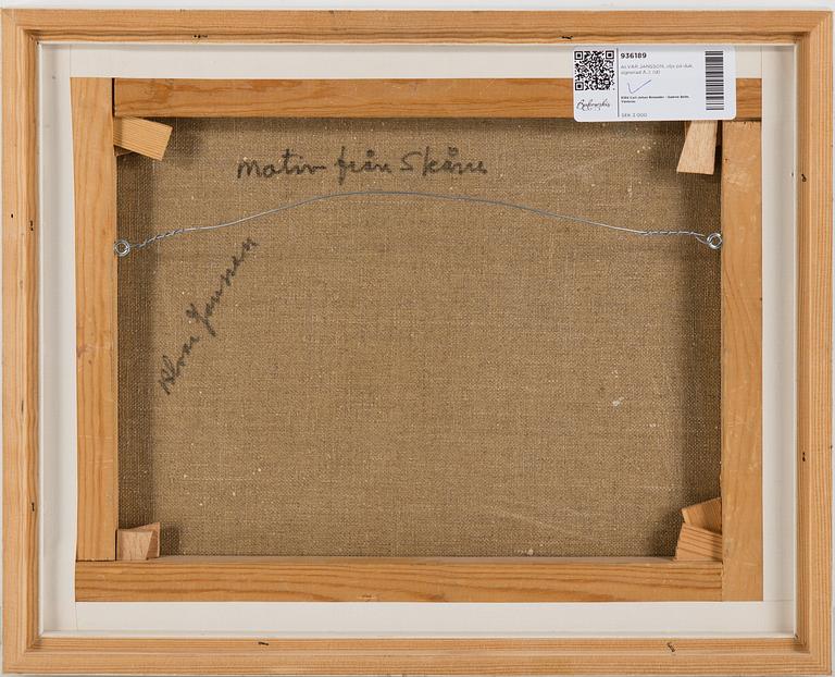 ALVAR JANSSON, oil  on canvas, skigned A.J.