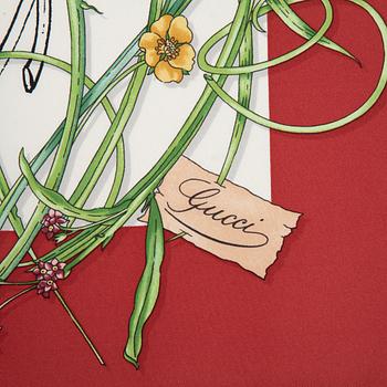 Gucci, a twill silk scarf.