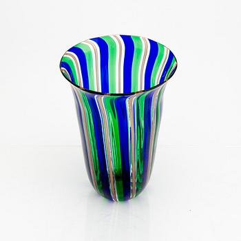 A late 20th century Murano glass vase.