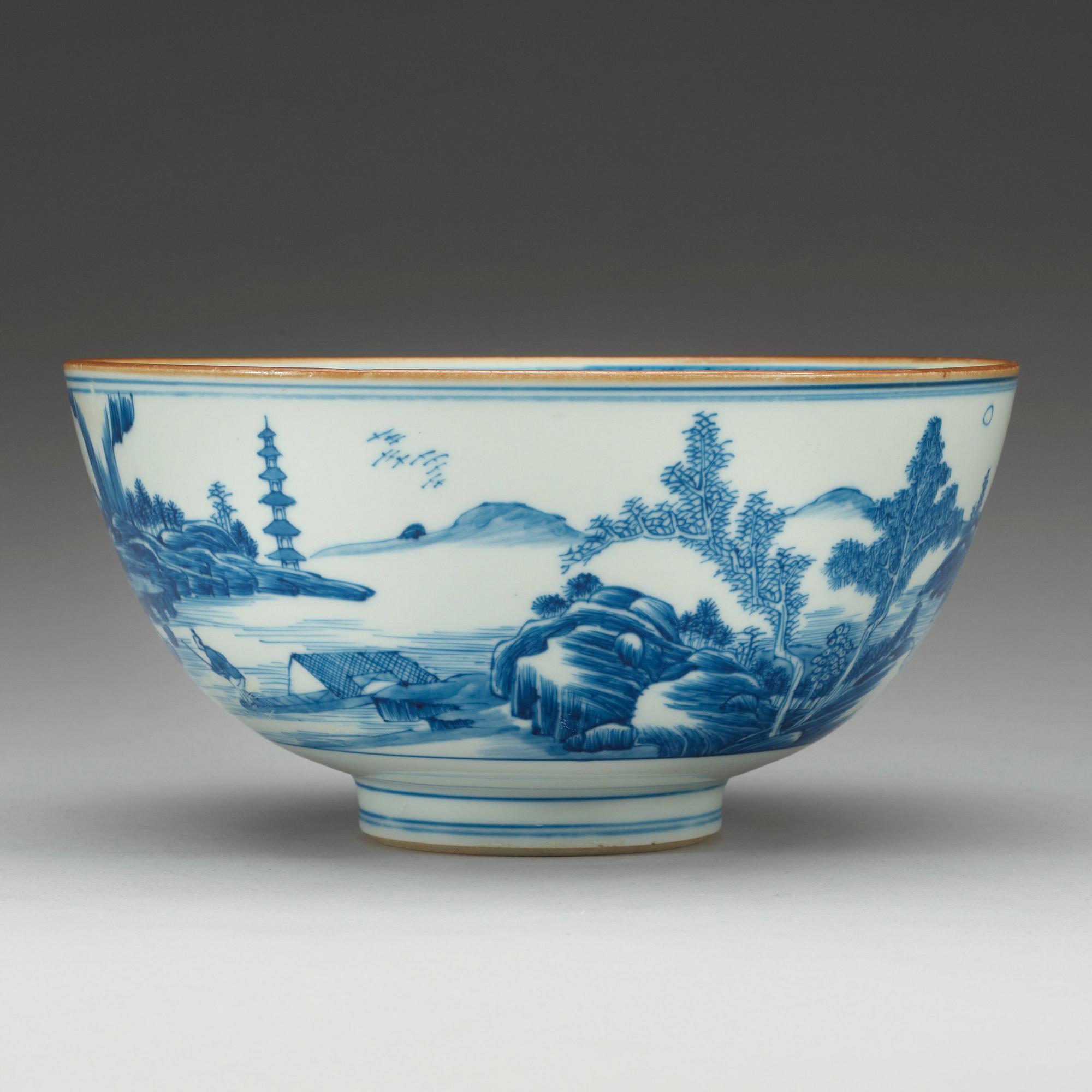SKÅL, porslin. Qing dynastin, Kangxi (1662-1722).