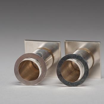 Wiwen Nilsson, a pair of candlesticks, Lund 1943, sterling.