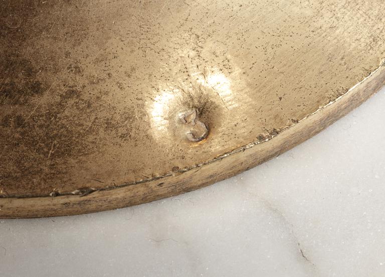 BORDSLYSTRAR, för tre ljus, ett par. Ryssland, omkring år 1800.