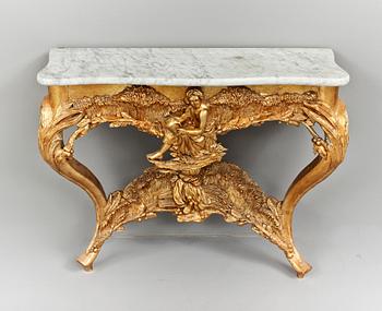 SPEGEL SAMT KONSOLBORD, trol Tyskland, nyrokoko, 1800-talets andra hälft.