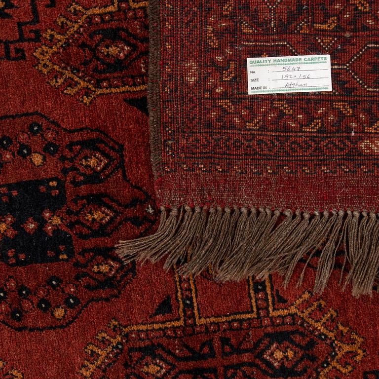 Afghan rug semi-antique approx. 193x154 cm.