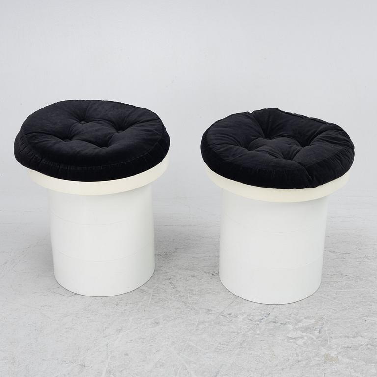 Nine stools, 1960s/70s.