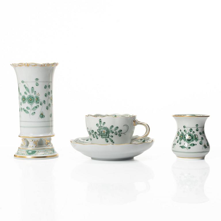 Meissen, Coffee service, 44 pieces, porcelain, “Indisch grün”, 3rd quality.