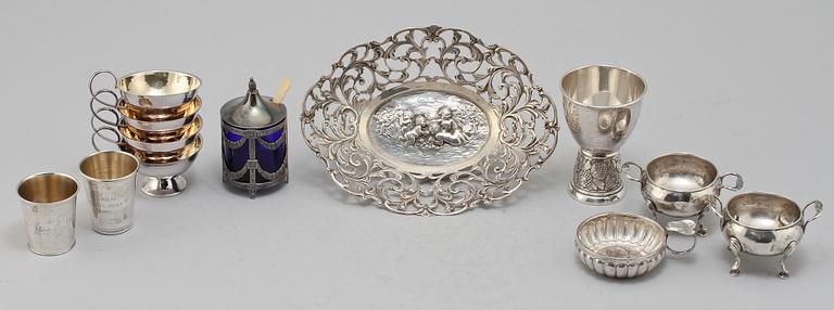 PARTI SILVER, 12 delar, 1900-tal. Vikt 550 g.