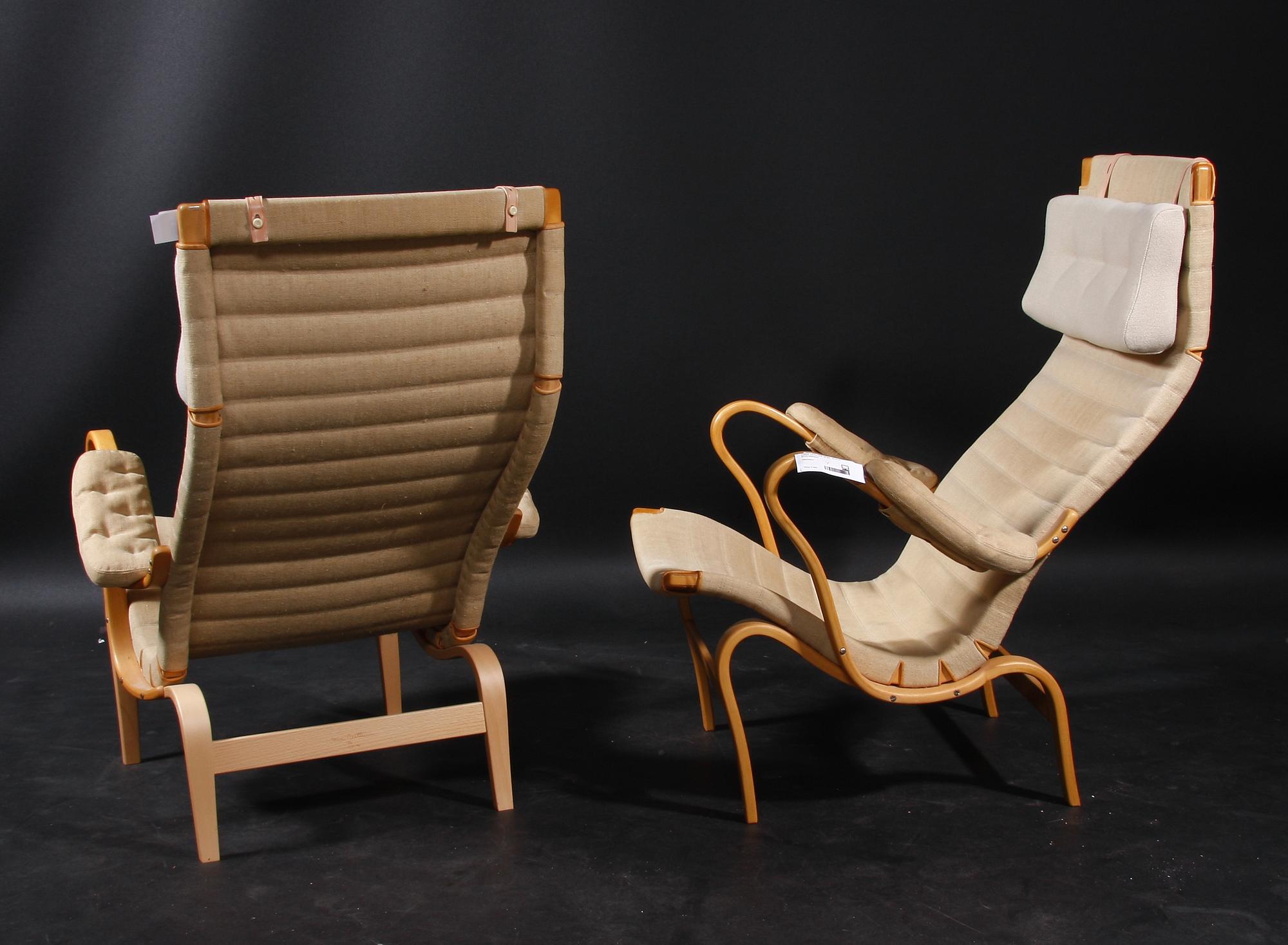 FÅTÖLJER, ett par, "Pernilla", Bruno Mathsson.