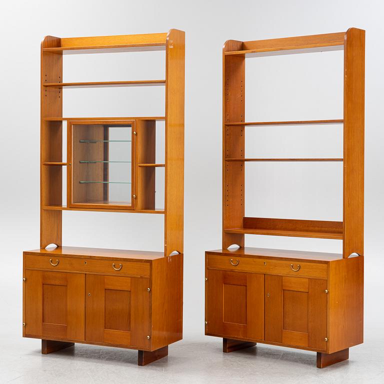 Josef Frank, a model 2112 mahogany book case with vitrine and cabinet, Firma Svenskt Tenn.