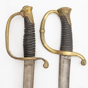 Two French sabres,  early 19th century.