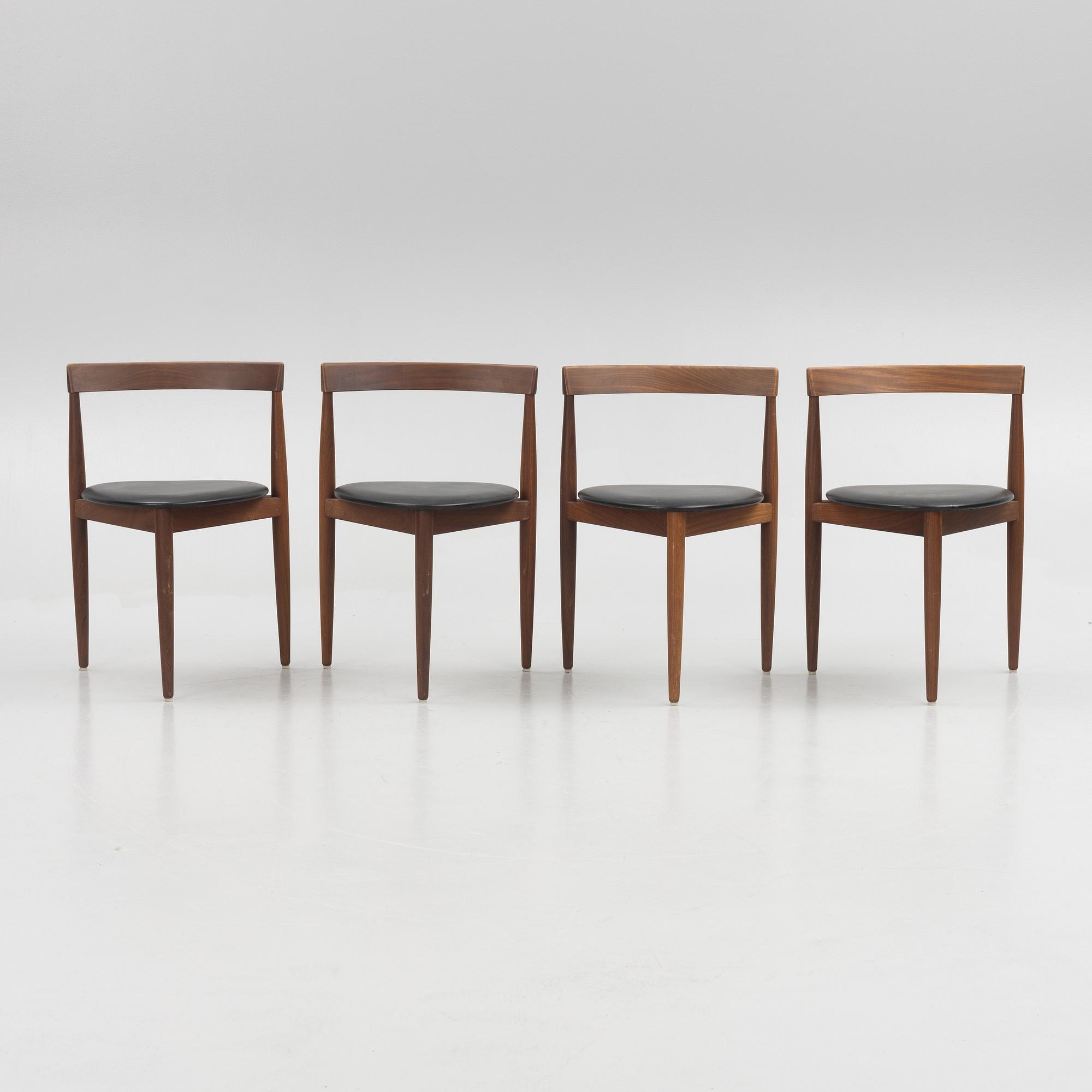 Hans Olsen, stolar, 4 st, "Roundette", Frem Røjle, Danmark, 1950/1960-tal.
