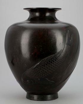 KRUKA, brons, Japan, 1800-talets senare hälft.