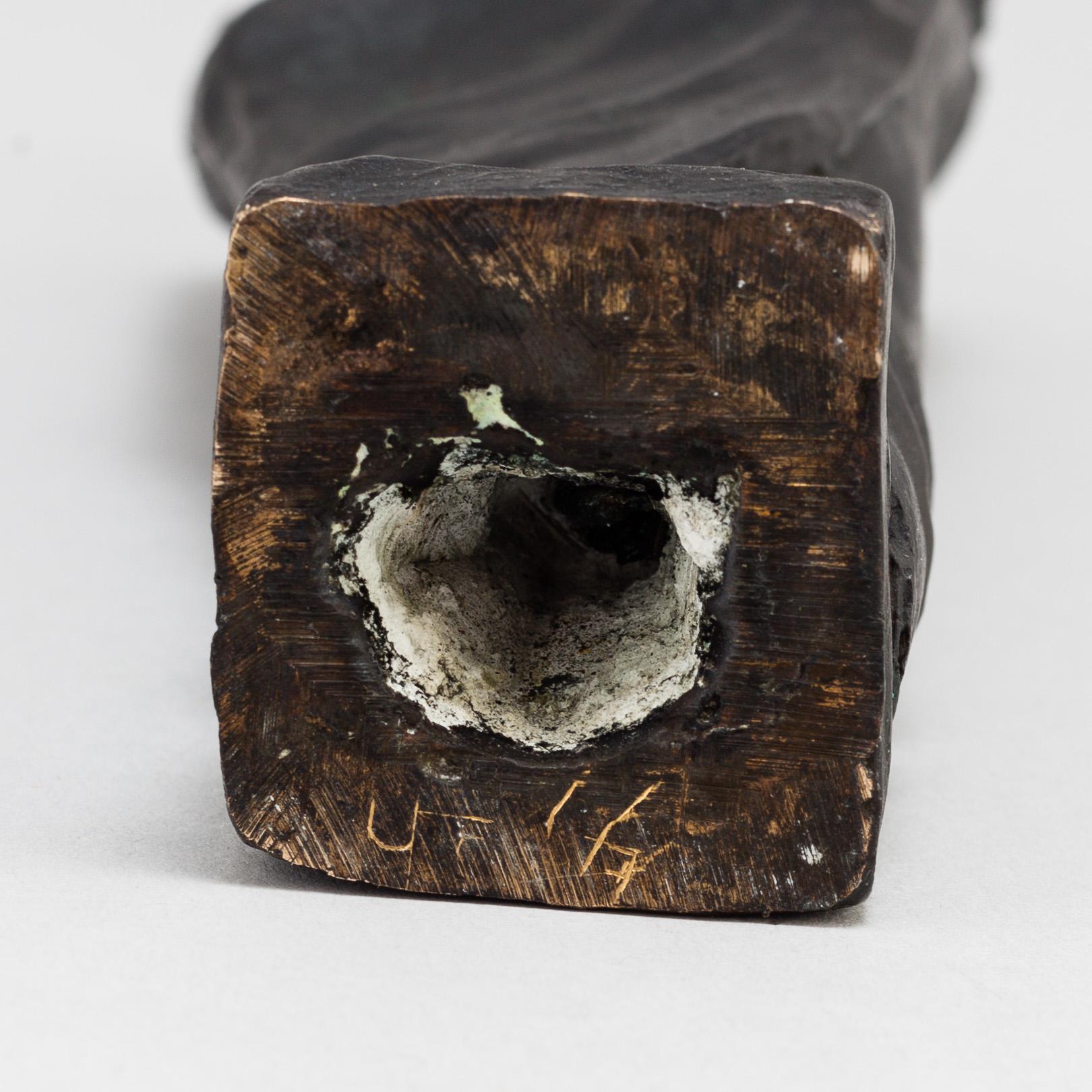 ULLA FRIES, sculpture, patinated bronze, signed Fries and numbered 1/7.