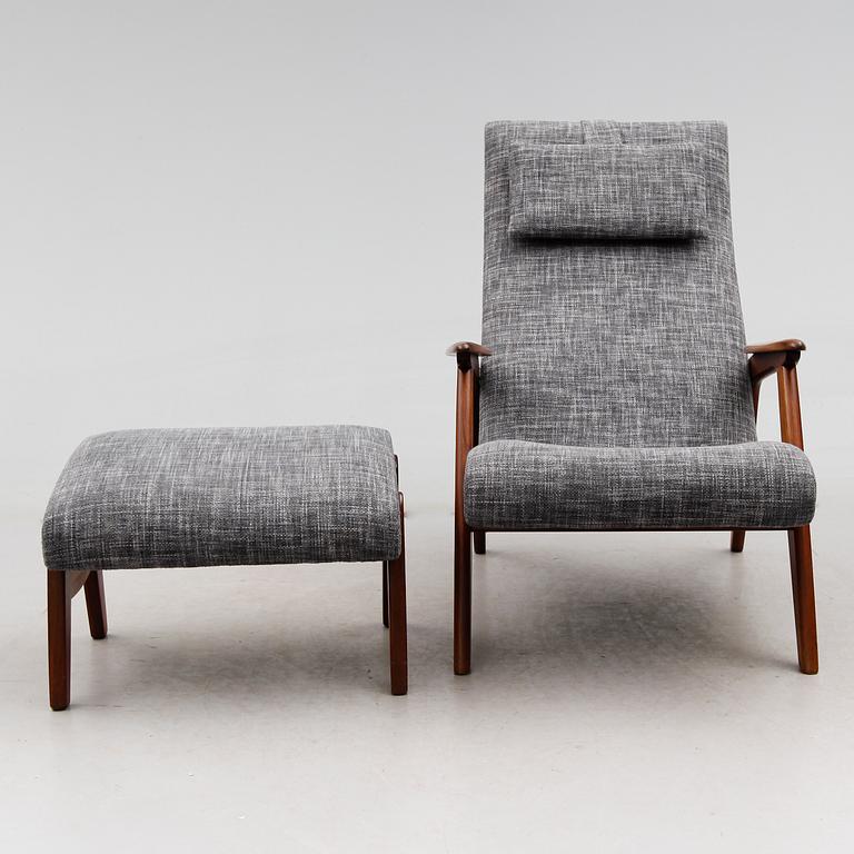 FÅTÖLJ OCH FOTPALL, 1900-talets andra hälft.