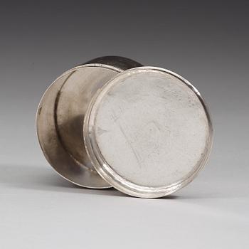 A Swedish 18th century silver box, marks of Arvid Floberg, Stockholm 1783.