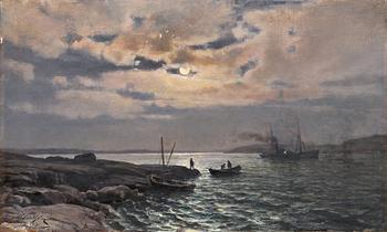 124. Berndt Lindholm, FISHERMEN IN THE MOONLIGHT.