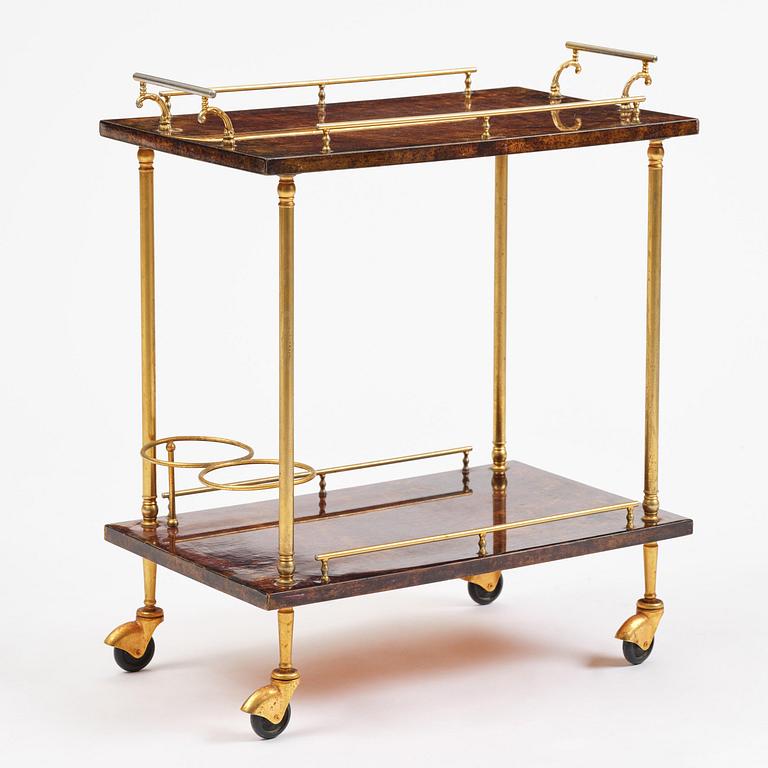 Aldo Tura, a serving trolley, Milan, Italy, 1960s-70s.