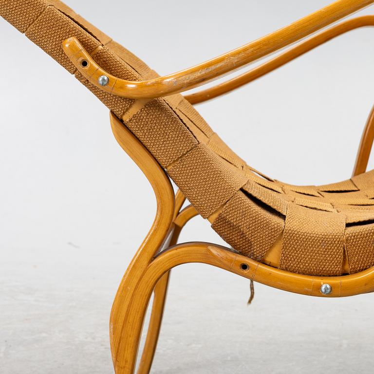 Bruno Mathsson, a 'Pernilla 3' lounge chair, Karl Andersson, 1960s.