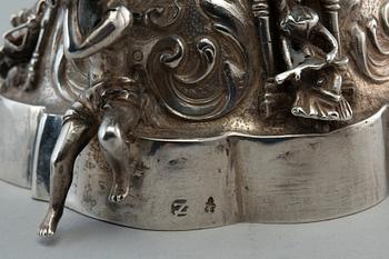 A CANDLEHOLDER, silver. Likely the Netherlands mid 1800 s. French import marks.