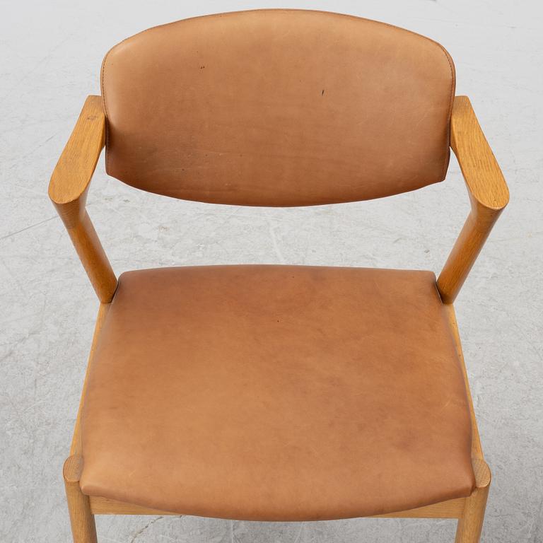 Kai Kristiansen, stolar, fyra stycken, modell 42, Schou Andersen, Danmark, 1950-tal.